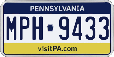 PA license plate MPH9433
