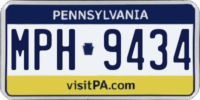PA license plate MPH9434