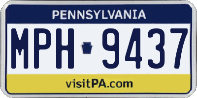 PA license plate MPH9437