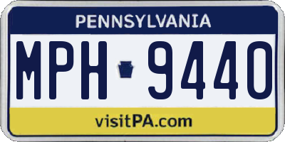 PA license plate MPH9440