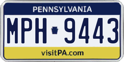 PA license plate MPH9443