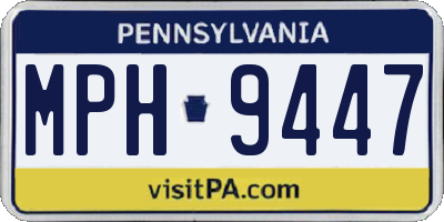 PA license plate MPH9447