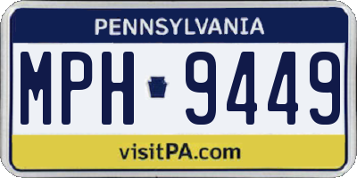 PA license plate MPH9449