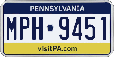PA license plate MPH9451
