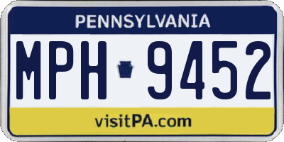 PA license plate MPH9452