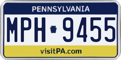 PA license plate MPH9455