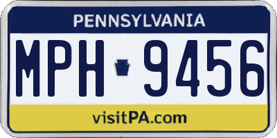 PA license plate MPH9456