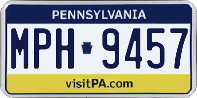 PA license plate MPH9457