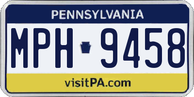 PA license plate MPH9458