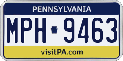 PA license plate MPH9463