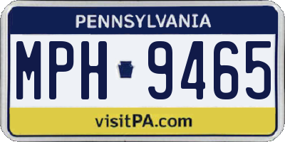 PA license plate MPH9465