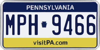 PA license plate MPH9466