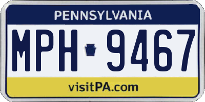PA license plate MPH9467