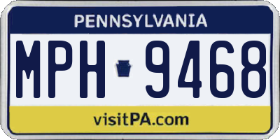 PA license plate MPH9468