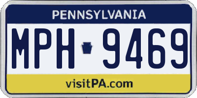 PA license plate MPH9469