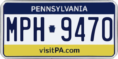 PA license plate MPH9470