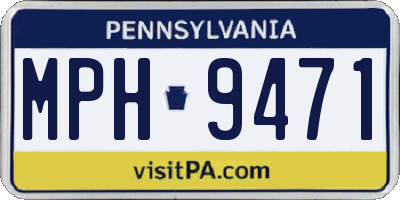 PA license plate MPH9471