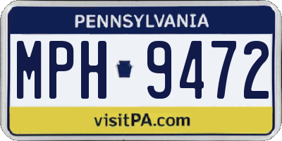 PA license plate MPH9472