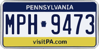 PA license plate MPH9473