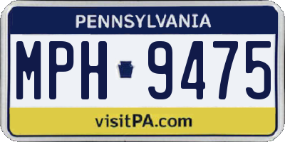 PA license plate MPH9475