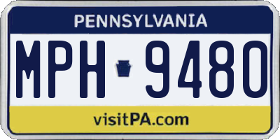 PA license plate MPH9480