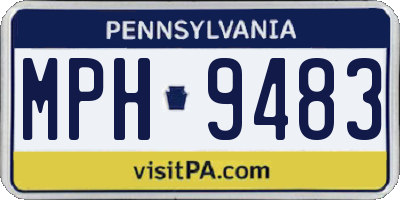 PA license plate MPH9483