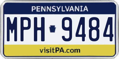 PA license plate MPH9484