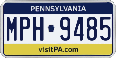 PA license plate MPH9485
