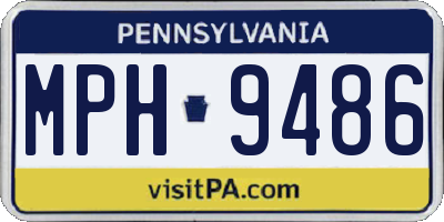 PA license plate MPH9486