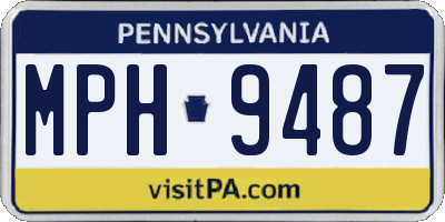 PA license plate MPH9487