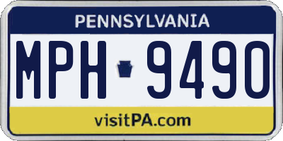 PA license plate MPH9490