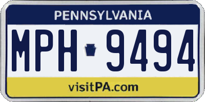 PA license plate MPH9494