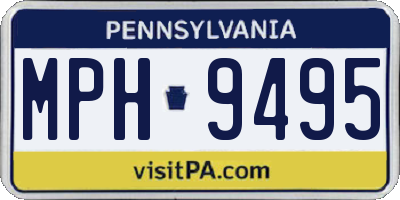 PA license plate MPH9495