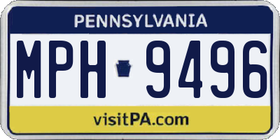 PA license plate MPH9496