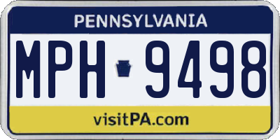 PA license plate MPH9498