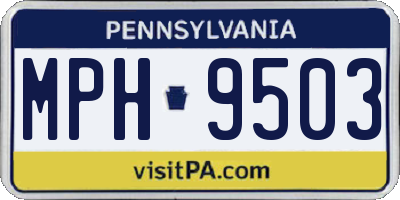 PA license plate MPH9503