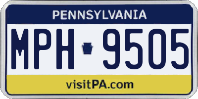 PA license plate MPH9505