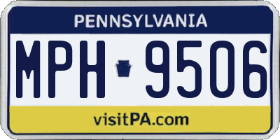 PA license plate MPH9506