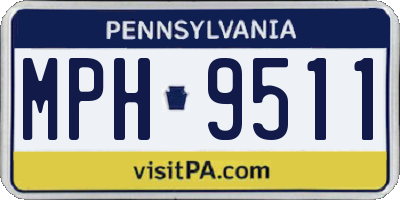 PA license plate MPH9511