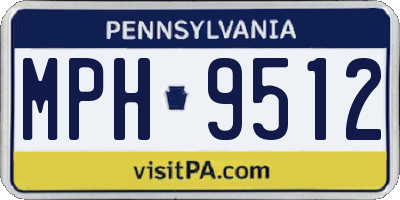 PA license plate MPH9512