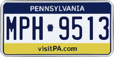 PA license plate MPH9513