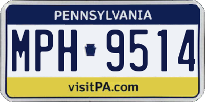 PA license plate MPH9514