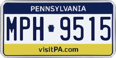 PA license plate MPH9515
