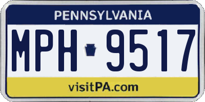 PA license plate MPH9517