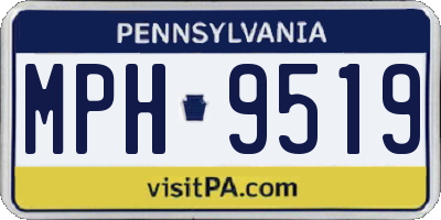 PA license plate MPH9519
