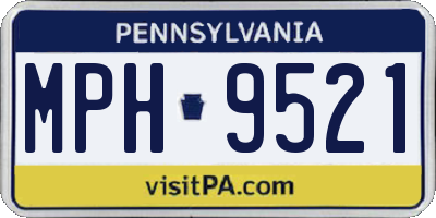 PA license plate MPH9521
