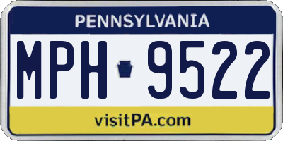 PA license plate MPH9522