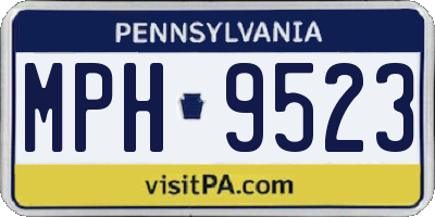 PA license plate MPH9523