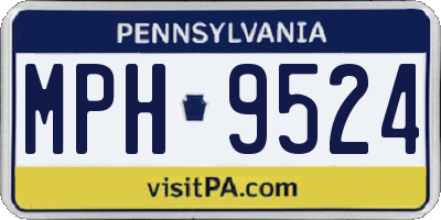 PA license plate MPH9524