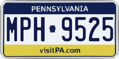 PA license plate MPH9525